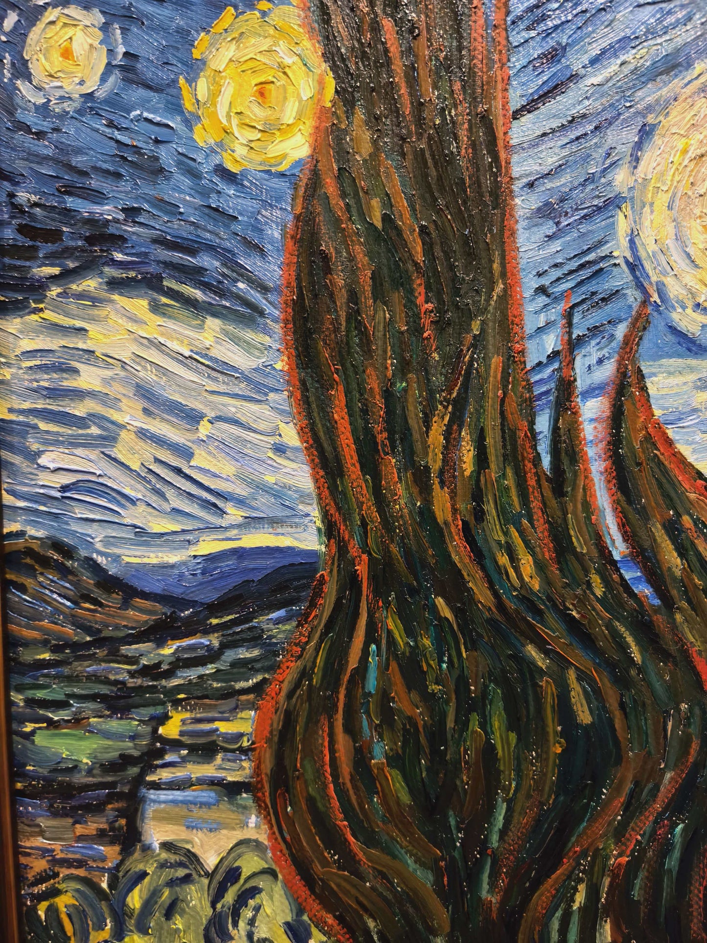 1:1 Hand-Painted Van Gogh Style Oil Painting w/ Replica Frame 88x106cm